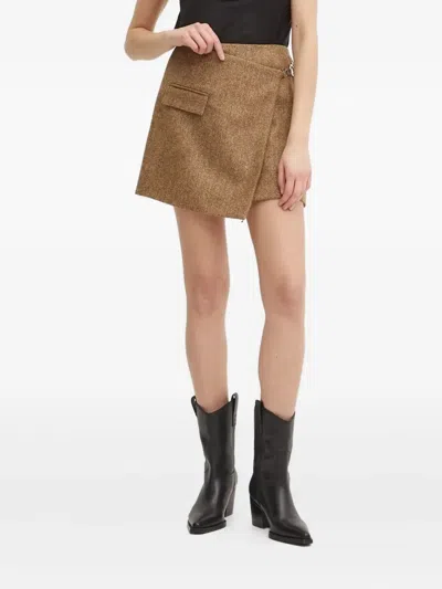 Ba&sh Cara Skirt In Brown