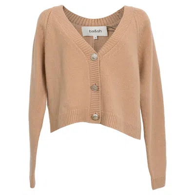 Ba&sh Ba & Sh Carila Knitted Cardigan In Beige Cashmere In Brown