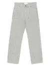 Ba&sh Carpenter Striped Trousers In Gray
