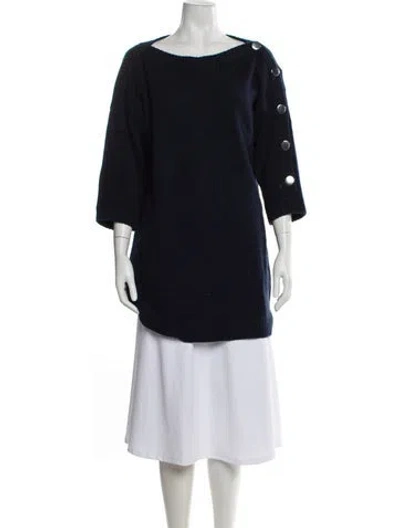 Pre-owned Ba&sh Cashmere Bateau Neckline Sweater In Blue