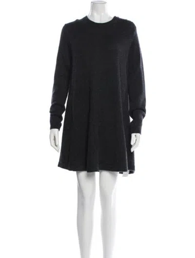 Pre-owned Ba&sh Cashmere Mini Dress In Gray