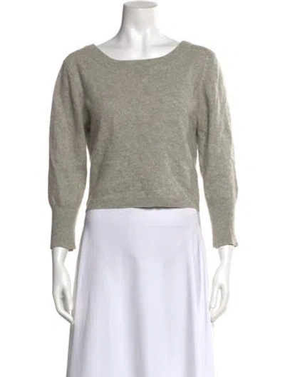 Pre-owned Ba&sh Cashmere Scoop Neck Sweater In Gray