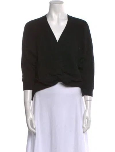 Pre-owned Ba&sh Cashmere V-neck Sweater In Black