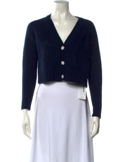 Pre-owned Ba&sh Cashmere V-neck Sweater In Blue