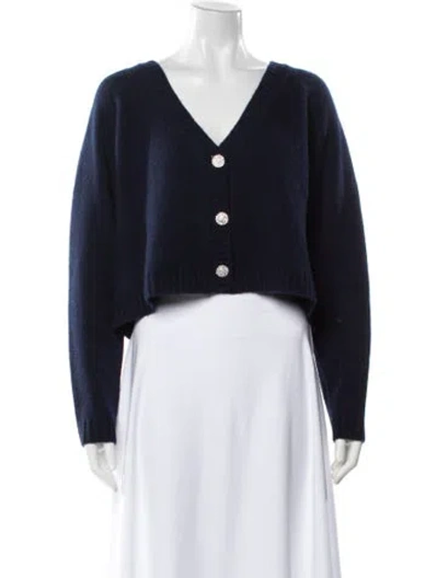 Pre-owned Ba&sh Cashmere V-neck Sweater In Blue