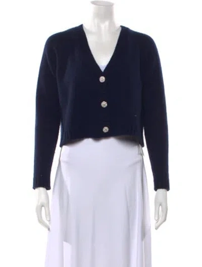 Pre-owned Ba&sh Cashmere V-neck Sweater In Blue