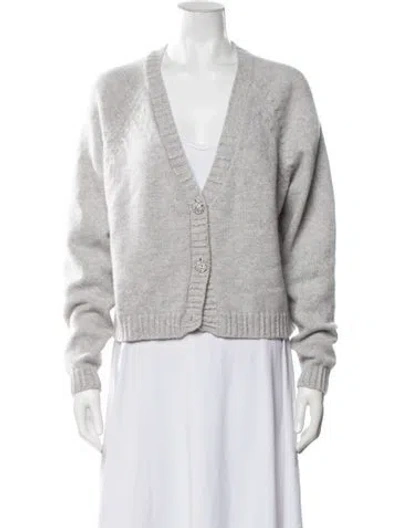 Pre-owned Ba&sh Cashmere V-neck Sweater In Grey