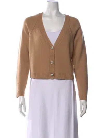 Pre-owned Ba&sh Cashmere V-neck Sweater In Neutral