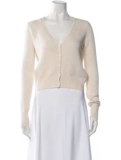 Pre-owned Ba&sh Cashmere V-neck Sweater In Neutrals