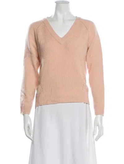 Pre-owned Ba&sh Cashmere V-neck Sweater In Pink
