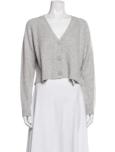 Pre-owned Ba&sh Cashmere V-neck Sweater W/ Tags In Grey