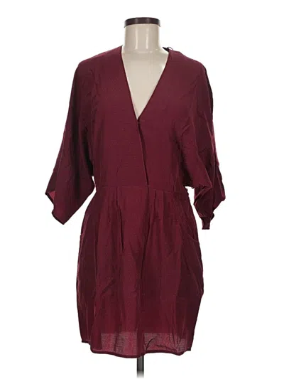 Pre-owned Ba&sh Casual Dress In Burgundy