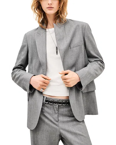 Ba&sh Ba & Sh Cayne Peak Lapel Blazer In Gold