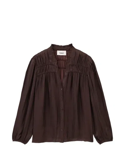 Ba&sh Cessia Pleated Shirt In Purple