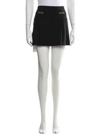 Pre-owned Ba&sh Chain-link Accents Mini Skirt In Black