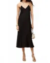 Ba&sh Chiara V-neck Midi Dress In Black In Black