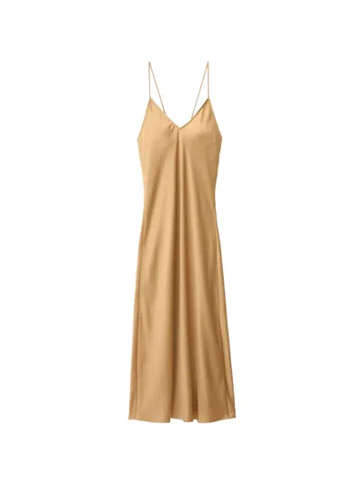 Ba&sh Ciana Lace-up Backless Dress In Brown