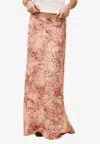 Ba&sh Ciria Python Print Maxi Skirt In Pink