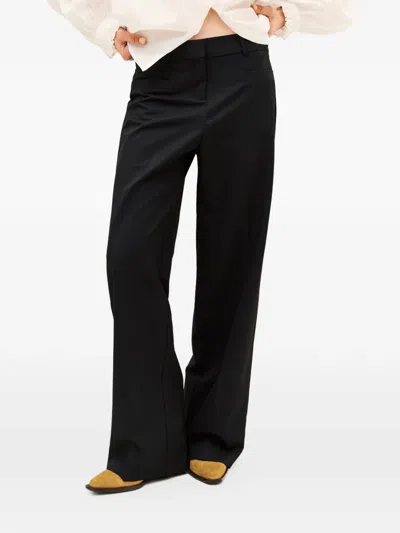 Ba&sh Cistachio Pressed-crease Trousers In Black
