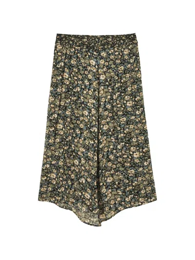 Ba&sh Clap Floral-print Pleated Midi Skirt In Multi