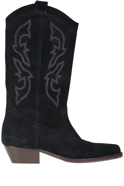 Ba&sh Claurys Texan Boots In Animal Print