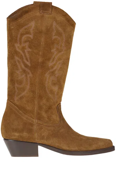 Ba&sh Claurys Texan Boots In Brown