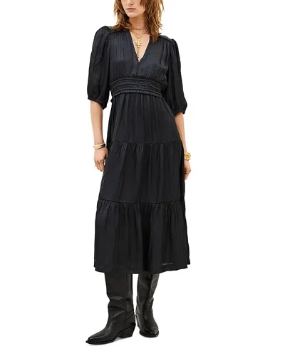 Ba&sh Ba & Sh Cleli Tiered Midi Dress In Blue