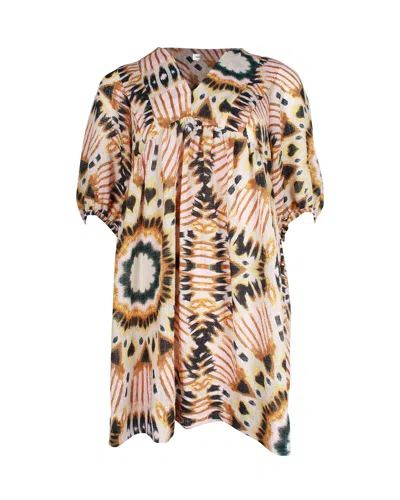 Pre-owned Ba&sh Ba & Sh Cleo Printed Loose Shift Dress In Multicolor Polyester