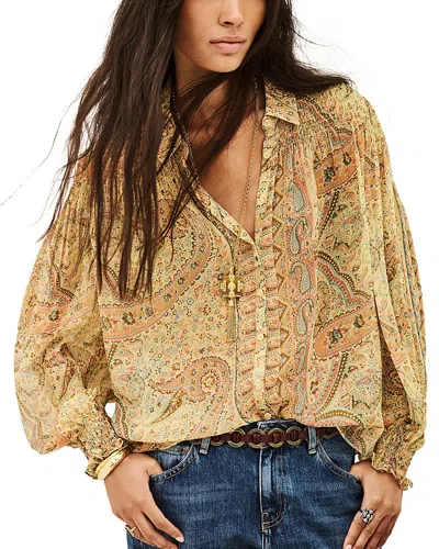 Ba&sh Ba & Sh Cleo Printed Shirt In Yellow