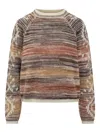 Ba&sh Clodie Striped-patterned Sweater In Brown
