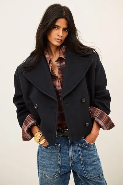 Ba&sh Coat Telo For Woman In Blue