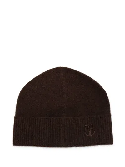 Ba&sh Cobo Logo Beanie Hat In Brown