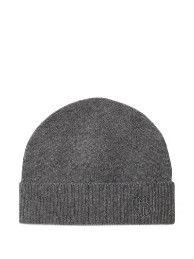 Ba&sh Cobo Logo-embroidered Beanie Hat In Gray