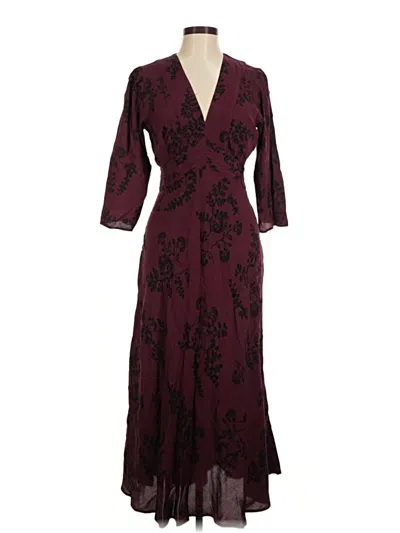 Pre-owned Ba&sh Cocktail Dress In Burgundy