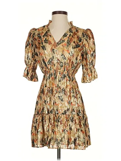 Pre-owned Ba&sh Cocktail Dress In Gold