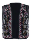Ba&sh 'coco' Black Sleeveless Vest With All-over Embroidery In Cotton Woman In Black
