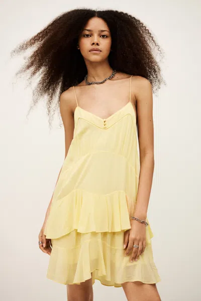 Ba&sh Collar Dress Bilona For Women In Yellow