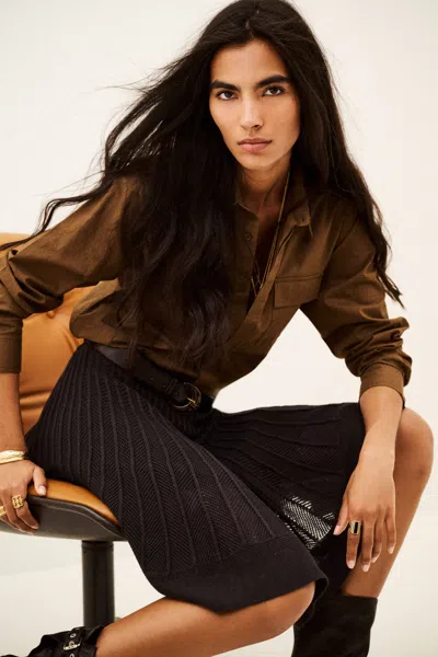 Ba&sh Collar Skirt Penelope For Women In Brown