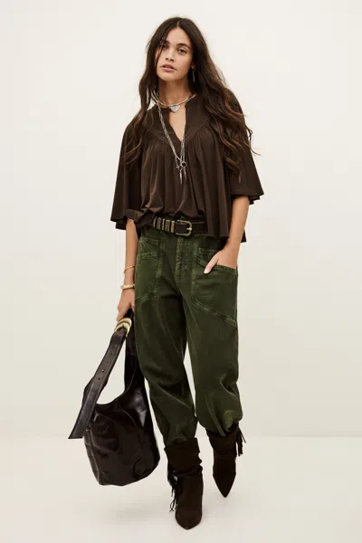 Ba&sh Collar T-shirt Jena For Women In Brown