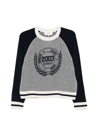 Ba&sh Collette Long-sleeve Sweater In Gray