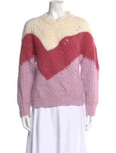 Pre-owned Ba&sh Colorblock Pattern Crew Neck Sweater In Multi