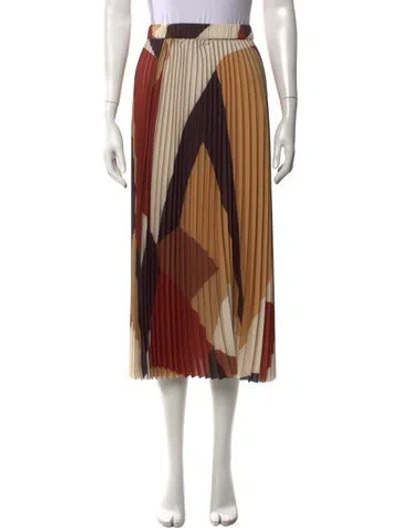 Pre-owned Ba&sh Colorblock Pattern Midi Length Skirt In Brown