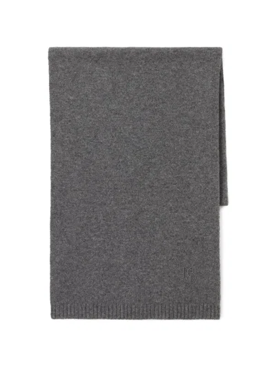 Ba&sh Comie Logo-embroidered Scarf In Gray