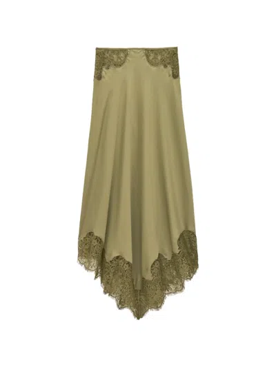 Ba&sh Coni Asymmetric Skirt In Green