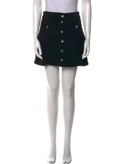 Pre-owned Ba&sh Corduroy Mini Skirt In Black