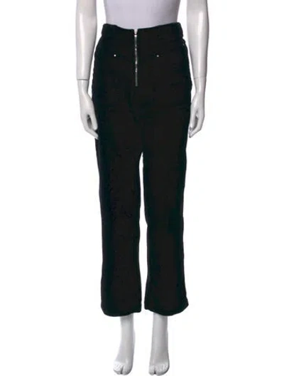 Pre-owned Ba&sh Corduroy Straight Leg Pants In Black