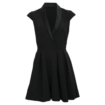 Ba&sh Ba & Sh Coston Flared Mini Dress In Black Wool