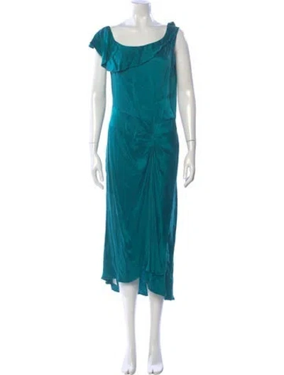 Pre-owned Ba&sh Cowl Neck Long Dress W/ Tags In Green
