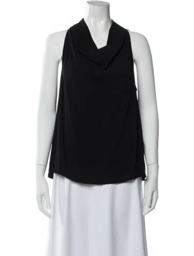 Pre-owned Ba&sh Cowl Neck Sleeveless Blouse In Blue