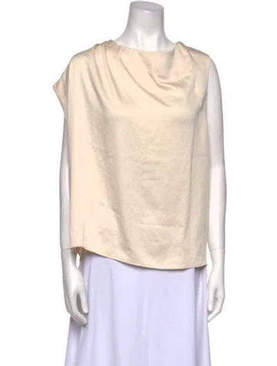 Pre-owned Ba&sh Cowl Neck Sleeveless Blouse In Neutral